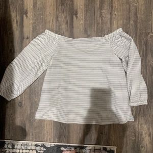 MADEWELL Off The shoulder Striped Top